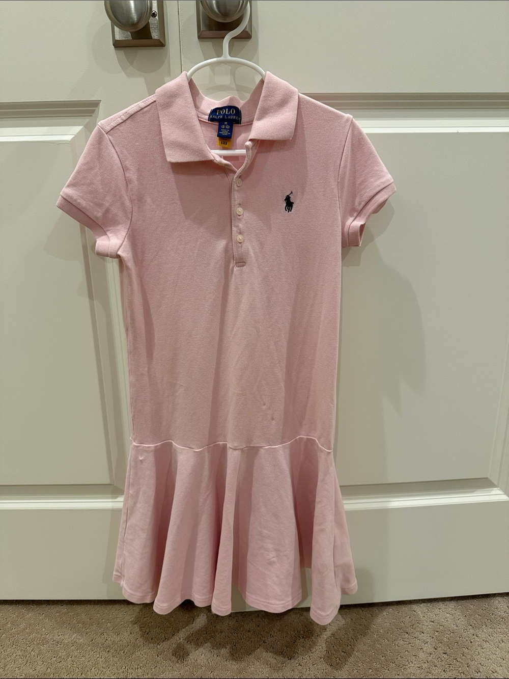 Ralph Lauren Light Pink Polo Dress with Embroidered Pony